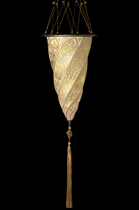 Lampada in vetro Fortuny Cesendello Cascade singolo paralume