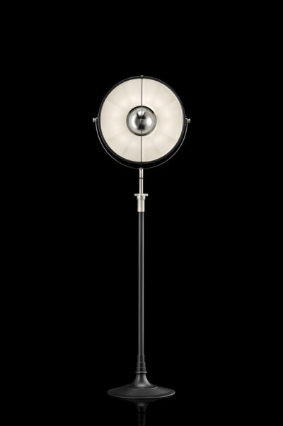 Lampada da terra Fortuny Atelier 41 bianca e nera