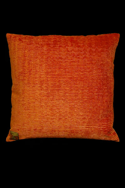 Cuscino quadrato Venetia Studium Barbarigo in velluto stampato arancione retro