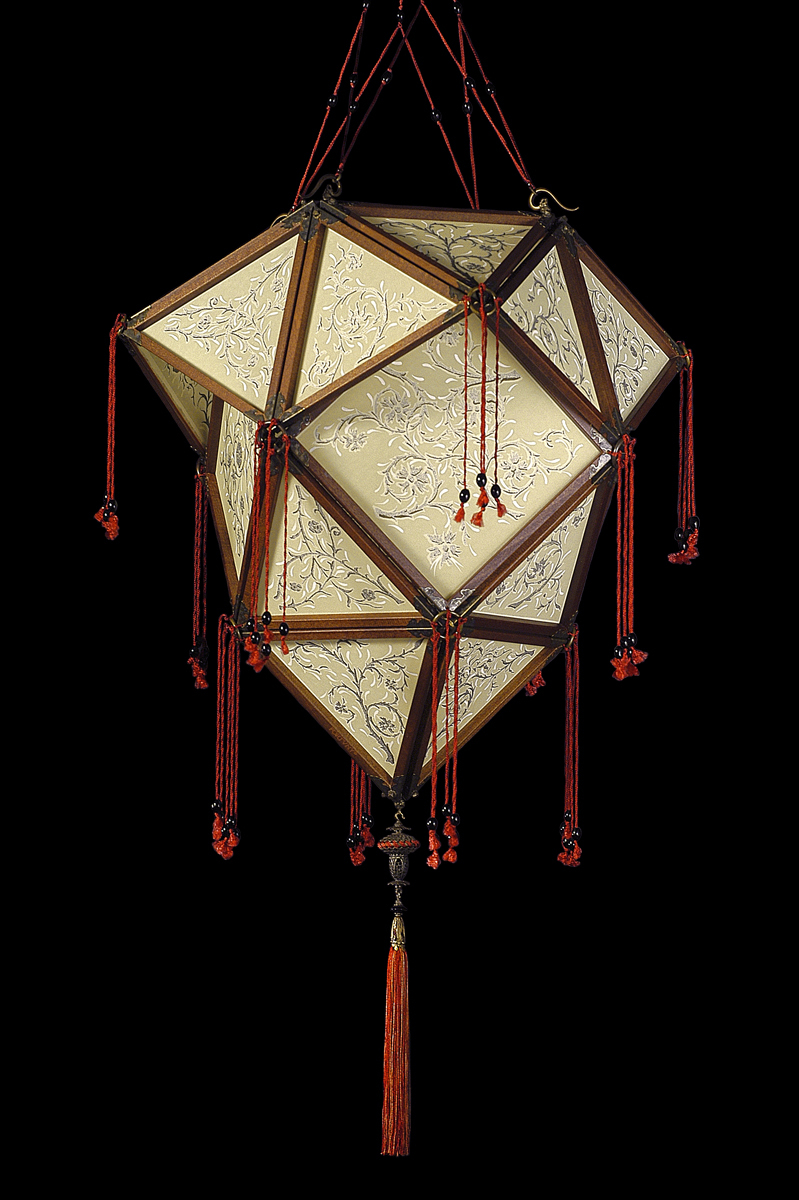 Lampada Fortuny Concubine Proibita seta con struttura in legno