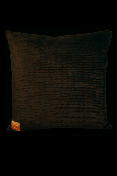 Cuscino quadrato Fortuny San Marco in velluto nero stampato - retro