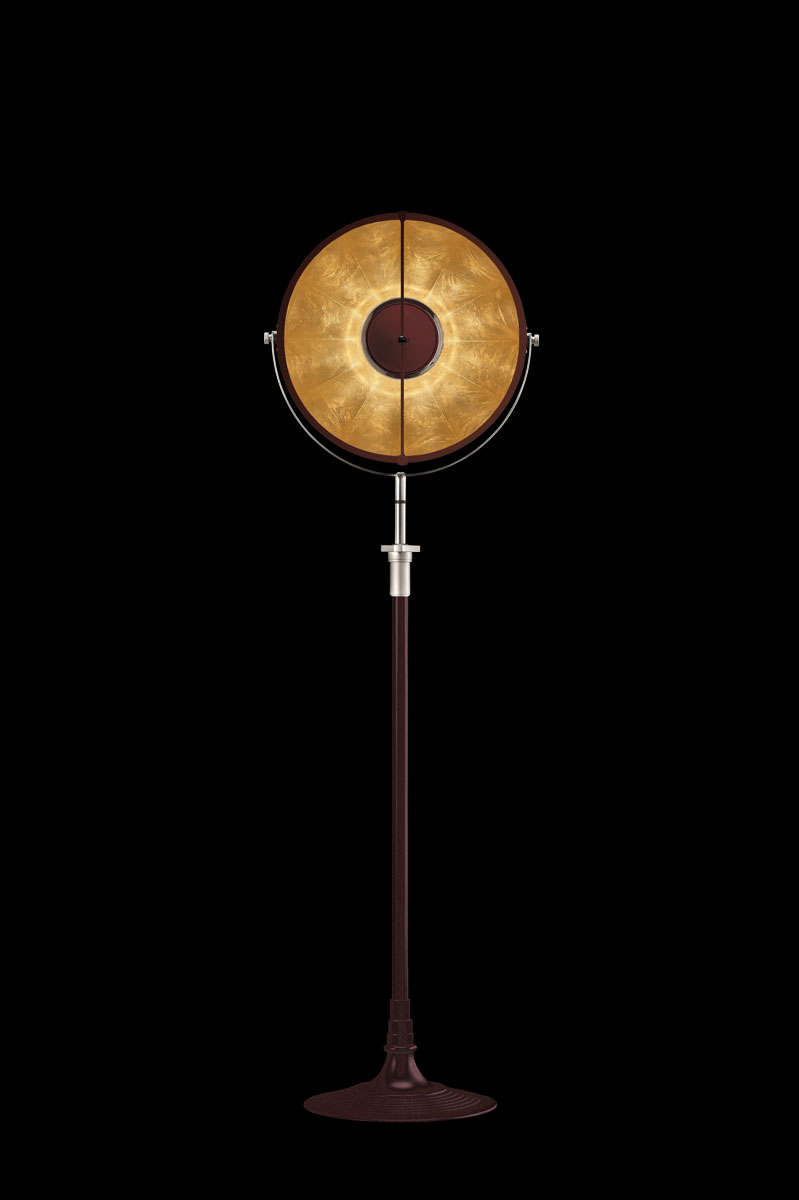 Lampada Fortuny Studio 1907 Atelier 41 rosso antico e foglia oro