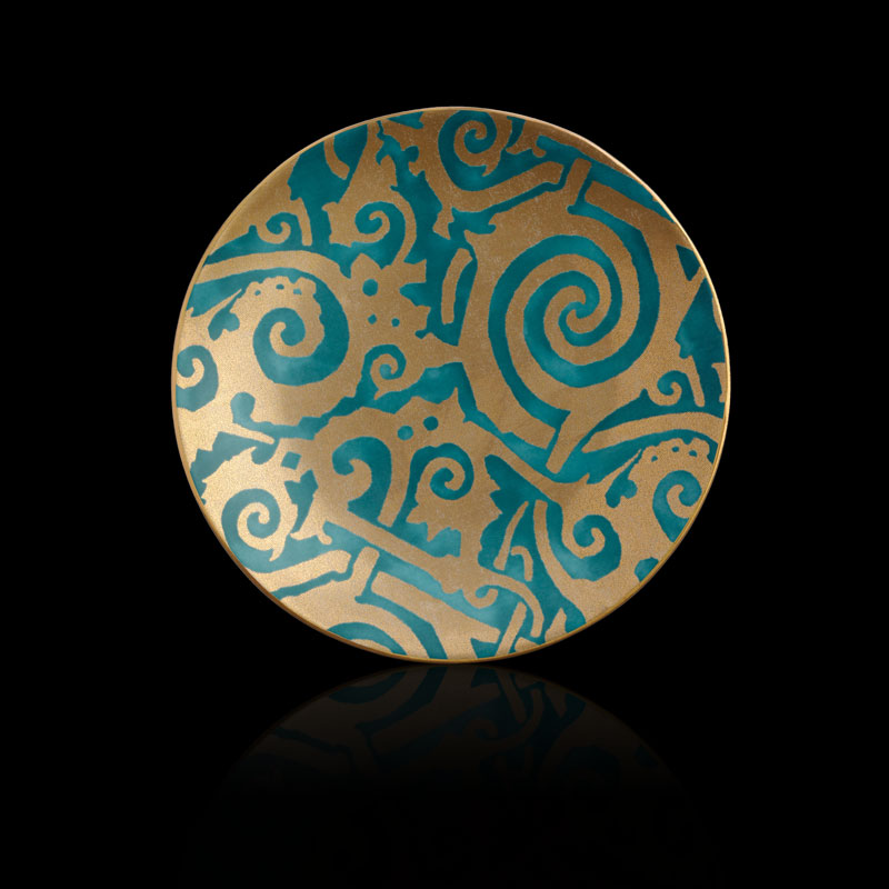 Set piatti da dessert Fortuny Maori blu ottanio (4 pezzi)