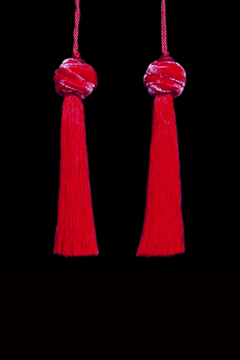 Venetia Studium Turbante couple of red key tassels