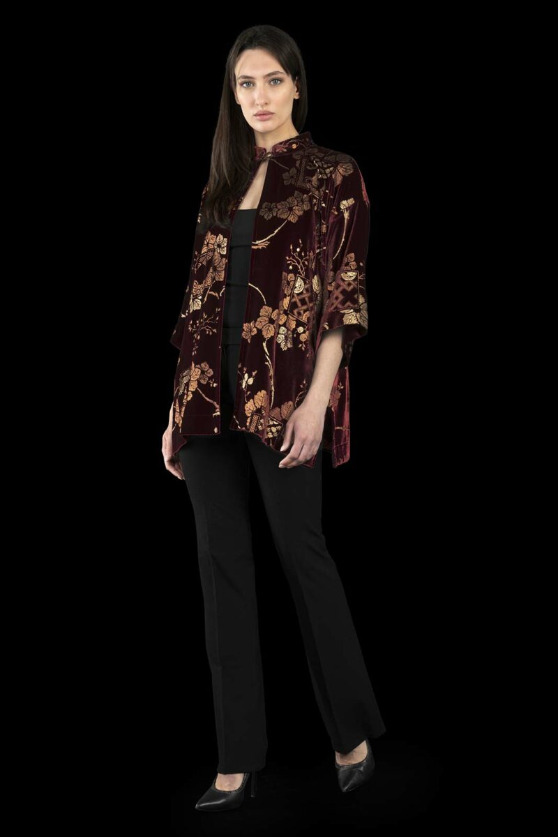 Fortuny printed velvet kimono