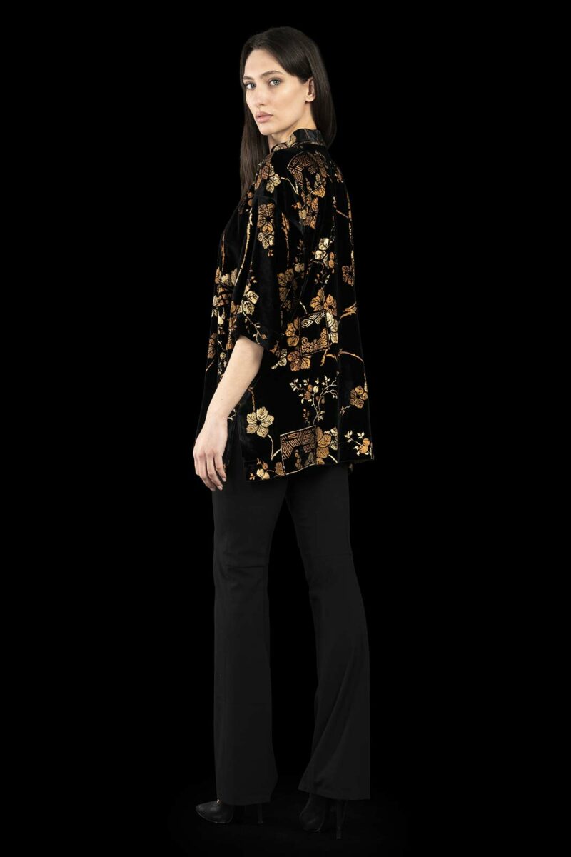 Fortuny printed velvet kimono