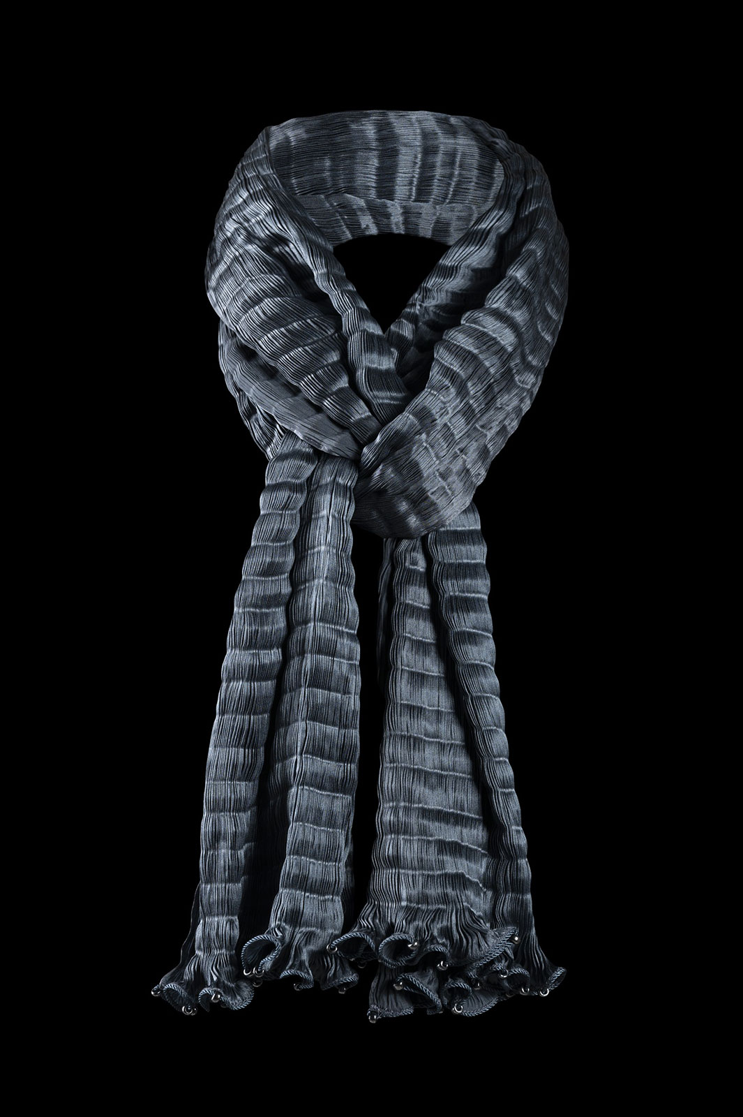 Fortuny pleated silk scarf