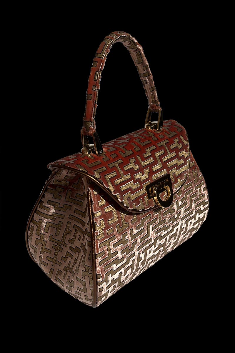 Felze velvet bag | Labirinto Orange