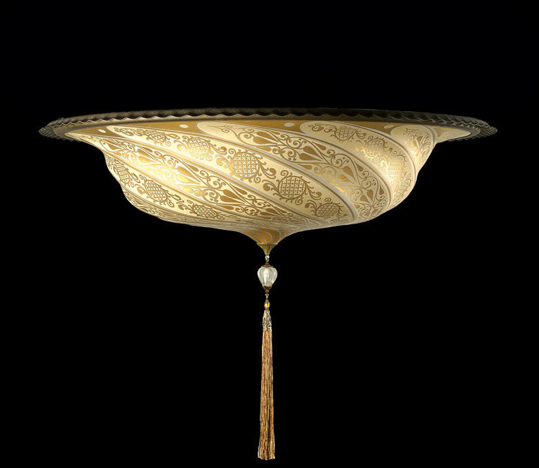 Fortuny Scudo Saraceno gold classic glass lamp