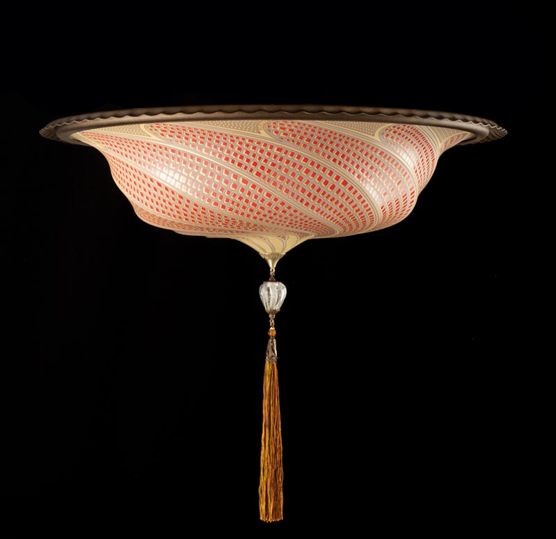 Fortuny Scudo Saraceno glass gold mosaic lamp