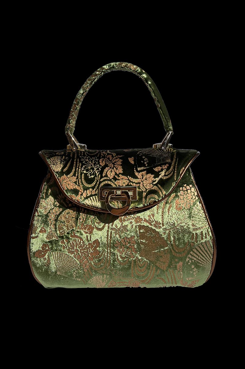Fortuny Felze velvet bag | Ventagli Turquoise