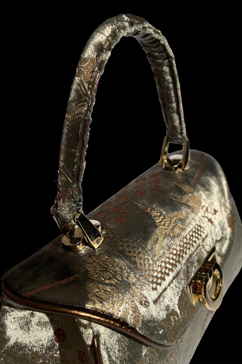 Fortuny Felze velvet bag | Riassunto Olive Green — detail