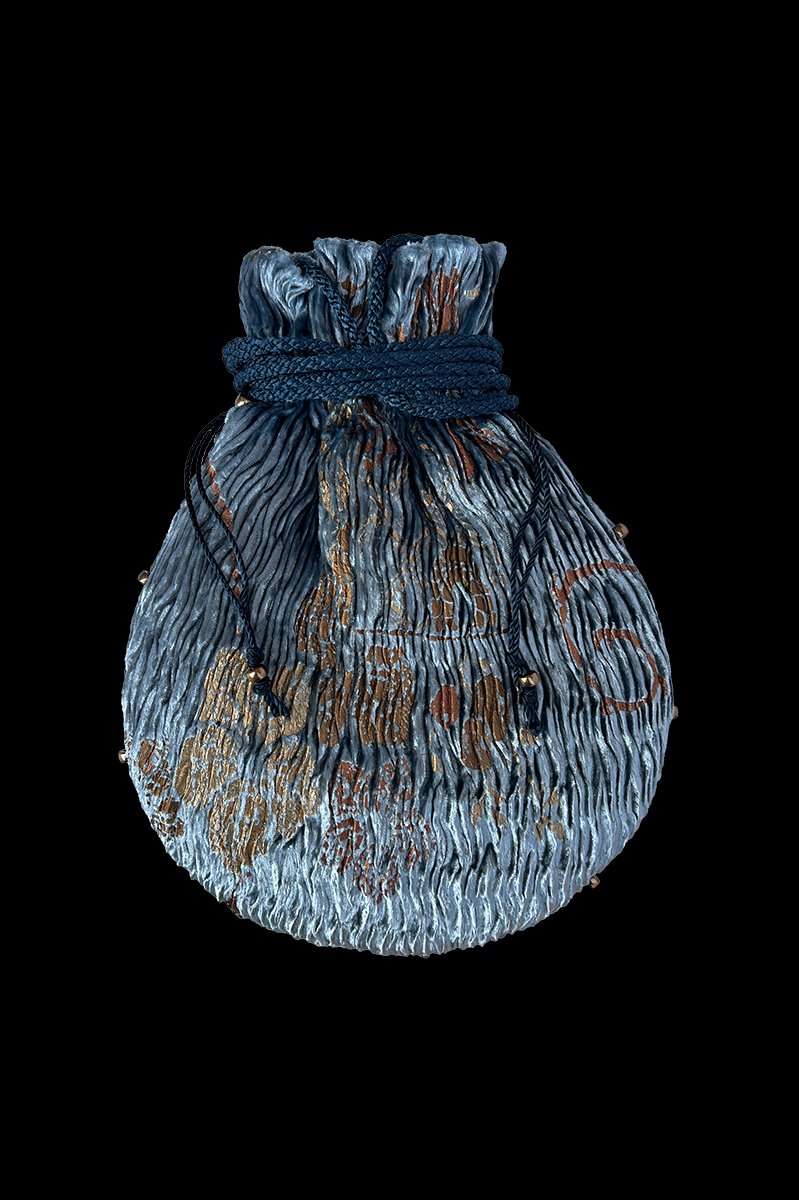 Fortuny Praline velvet bag | Riassunto Candy Blue