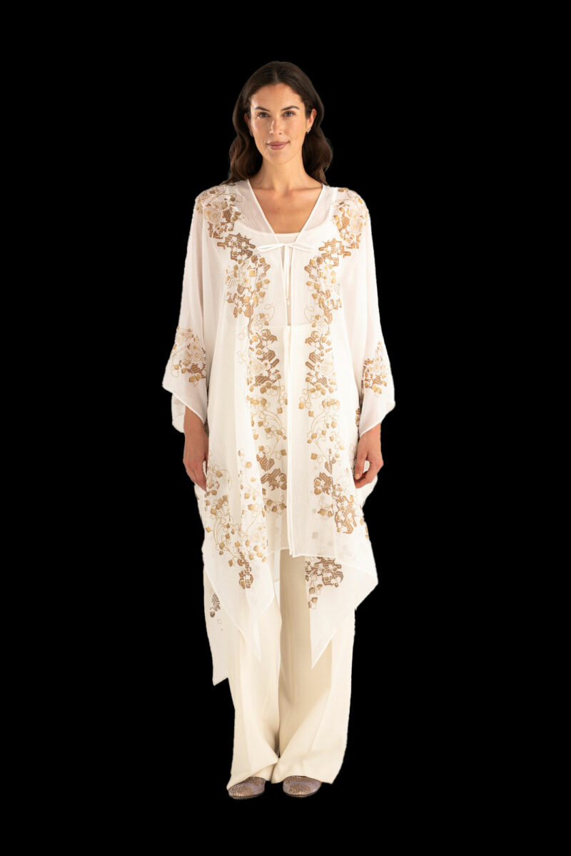 Esther Soprabito da Sera in Crepe Georgette | Ramage Bianco