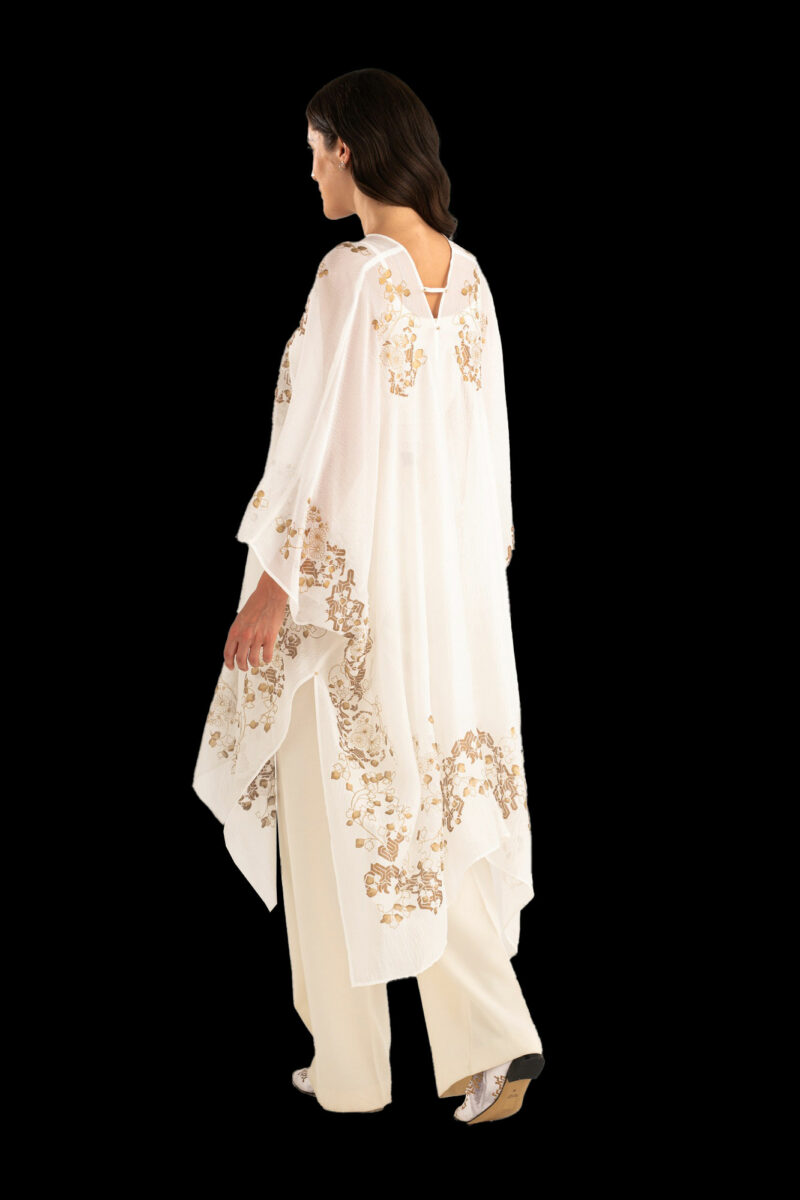 Esther Soprabito da Sera in Crepe Georgette | Ramage Bianco