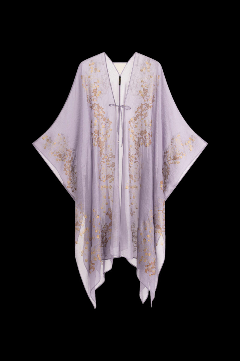 Esther Soprabito da Sera in Crepe Georgette | Ramage Lavanda