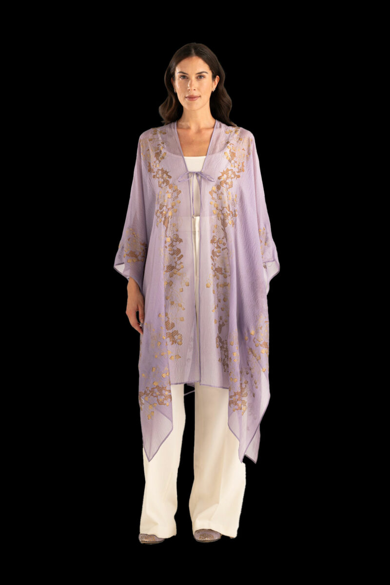 Esther Soprabito da Sera in Crepe Georgette | Ramage Lavanda