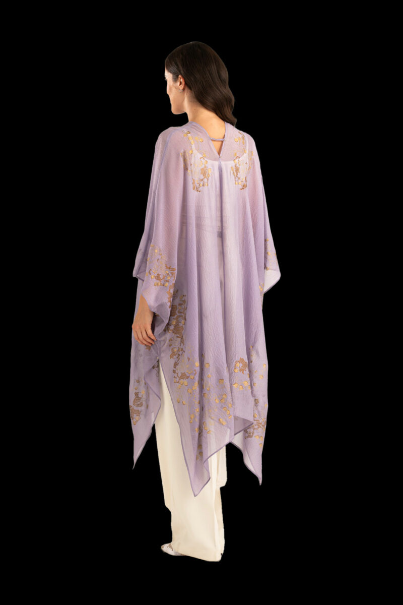 Esther Soprabito da Sera in Crepe Georgette | Ramage Lavanda