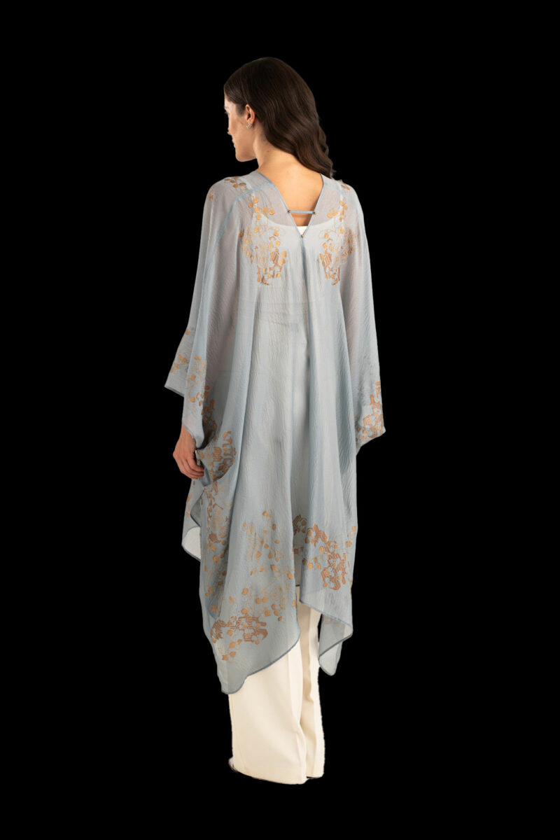 Esther Soprabito da Sera in Crepe Georgette | Ramage Blu candy