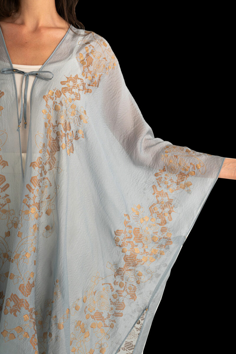 Esther Soprabito da Sera in Crepe Georgette | Ramage Blu candy