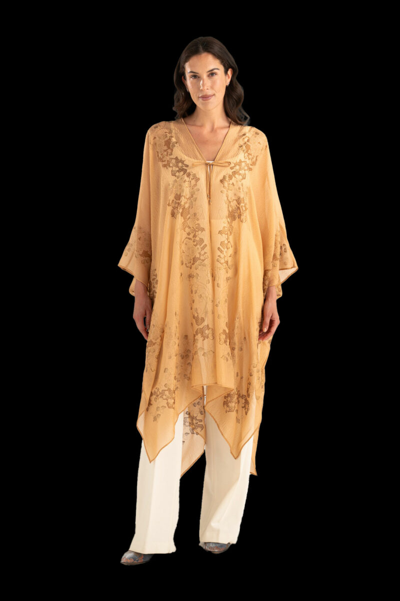 Esther Soprabito da Sera in Crepe Georgette | Ramage Biscotto chiaro