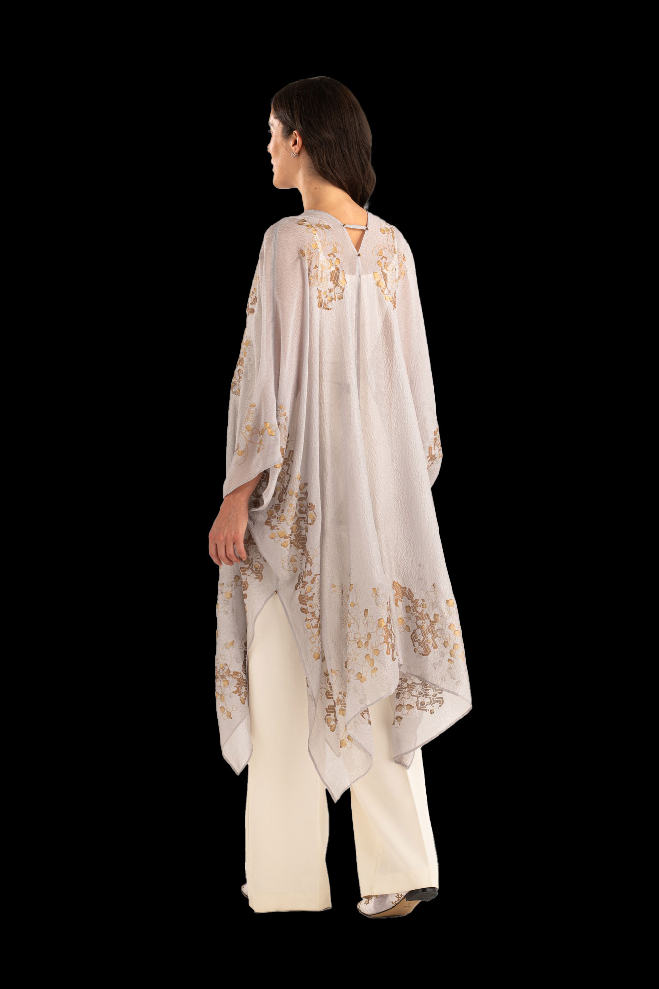 Esther Soprabito da Sera in Crepe Georgette | Ramage Taupe