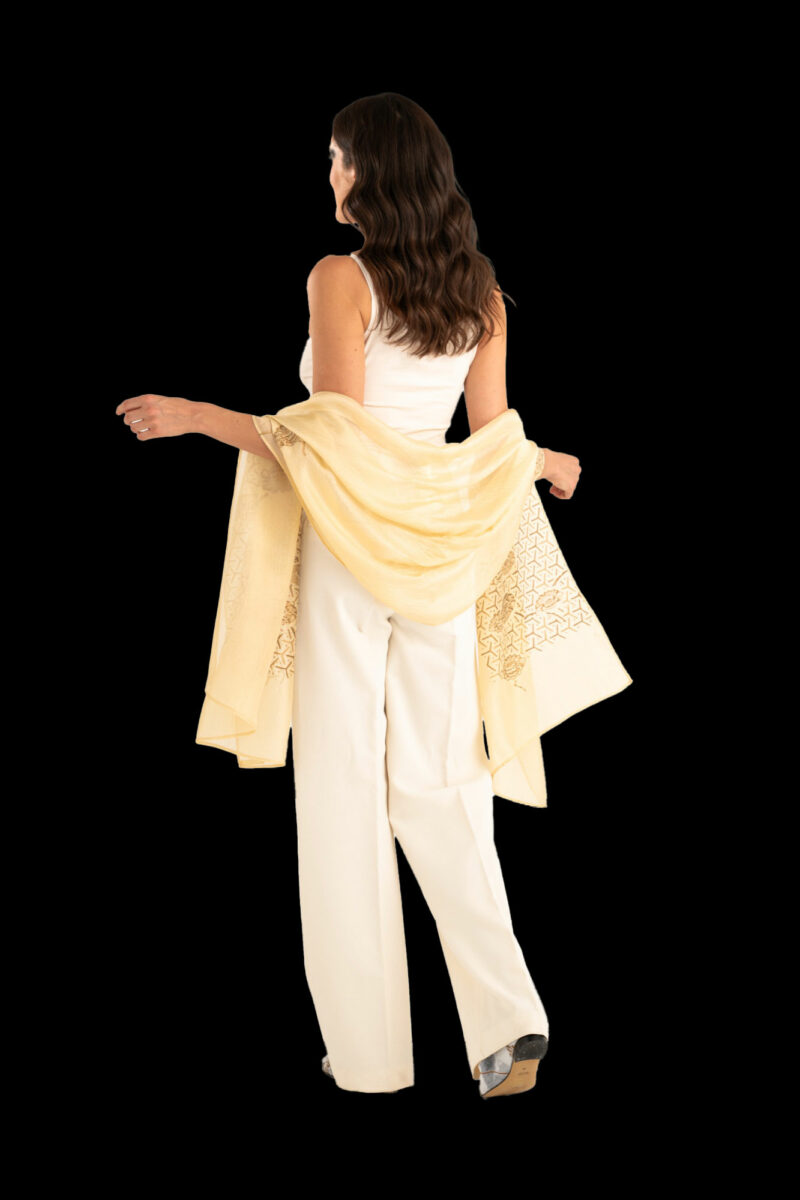 Sciarpa in Crepe Georgette | Japan Beige