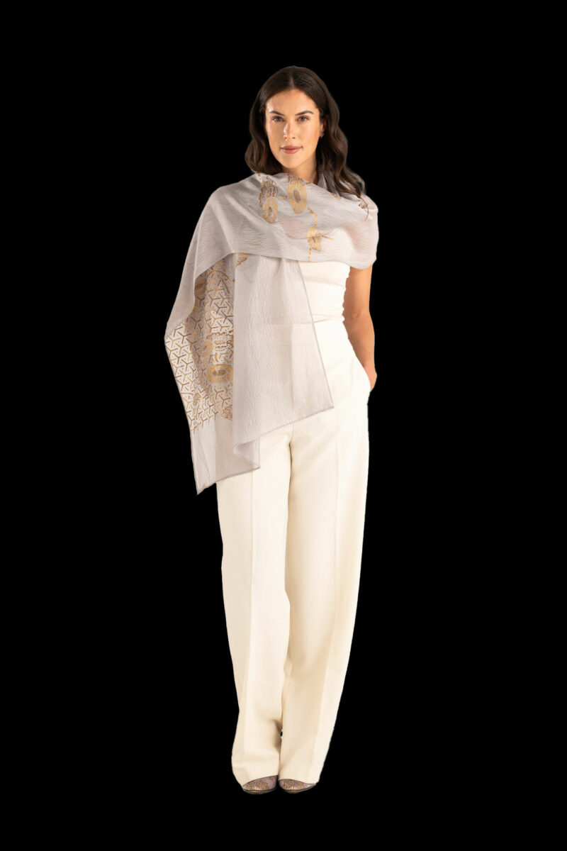 Sciarpa in Crepe Georgette | Japan Marron glacé