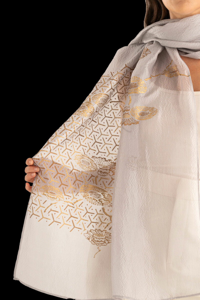 Sciarpa in Crepe Georgette | Japan Marron glacé