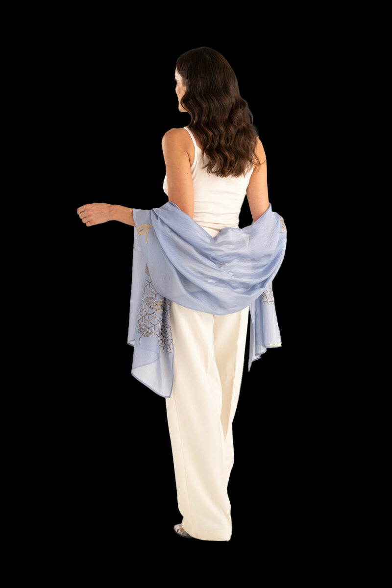 Sciarpa in Crepe Georgette | Japan Pervinca
