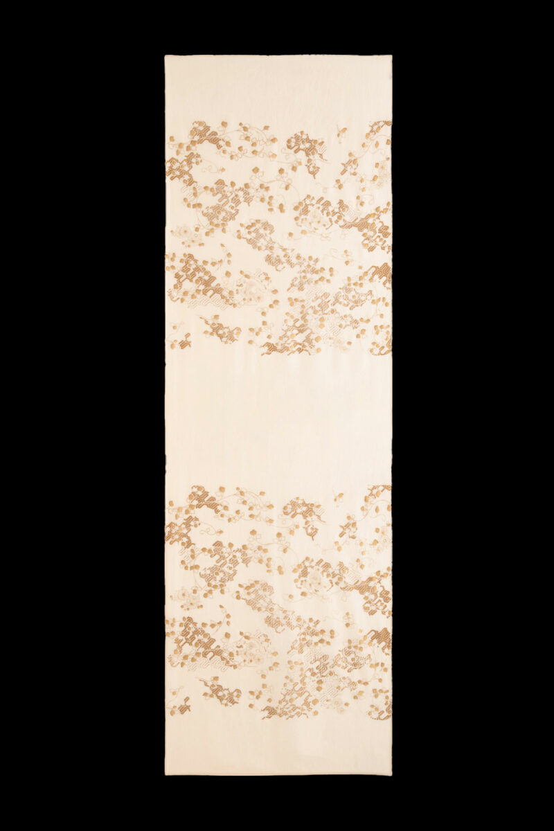 Sciarpa in Crepe Georgette | Ramage Rosa pesca