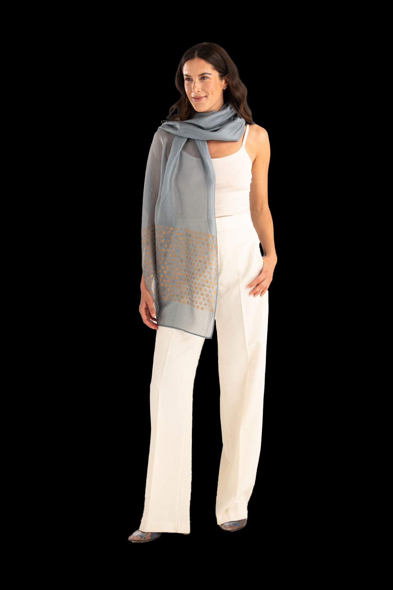 Sciarpa in Crepe Georgette | Zecchino Blu candy